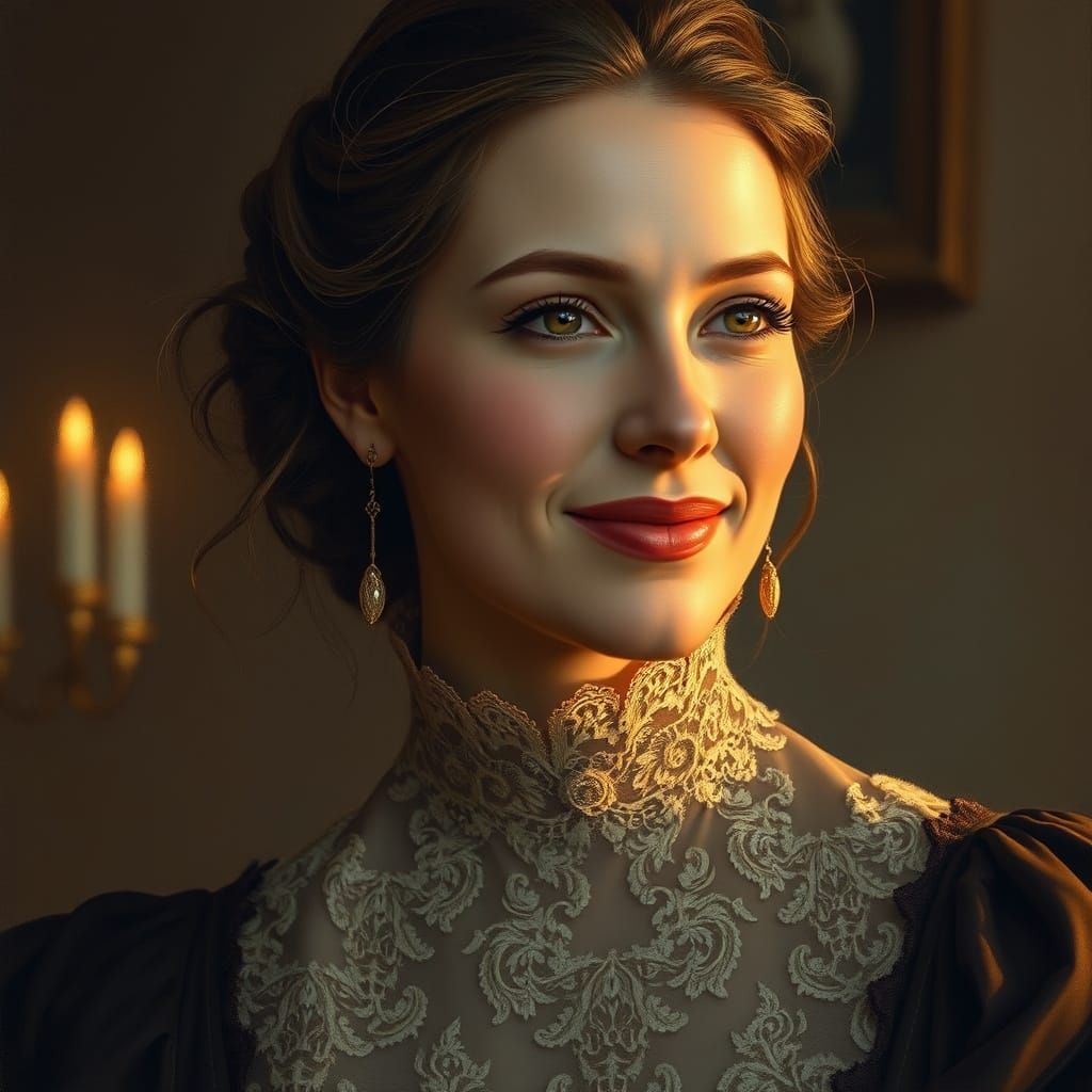 Gentle Aristocrat in Warm, Golden Light