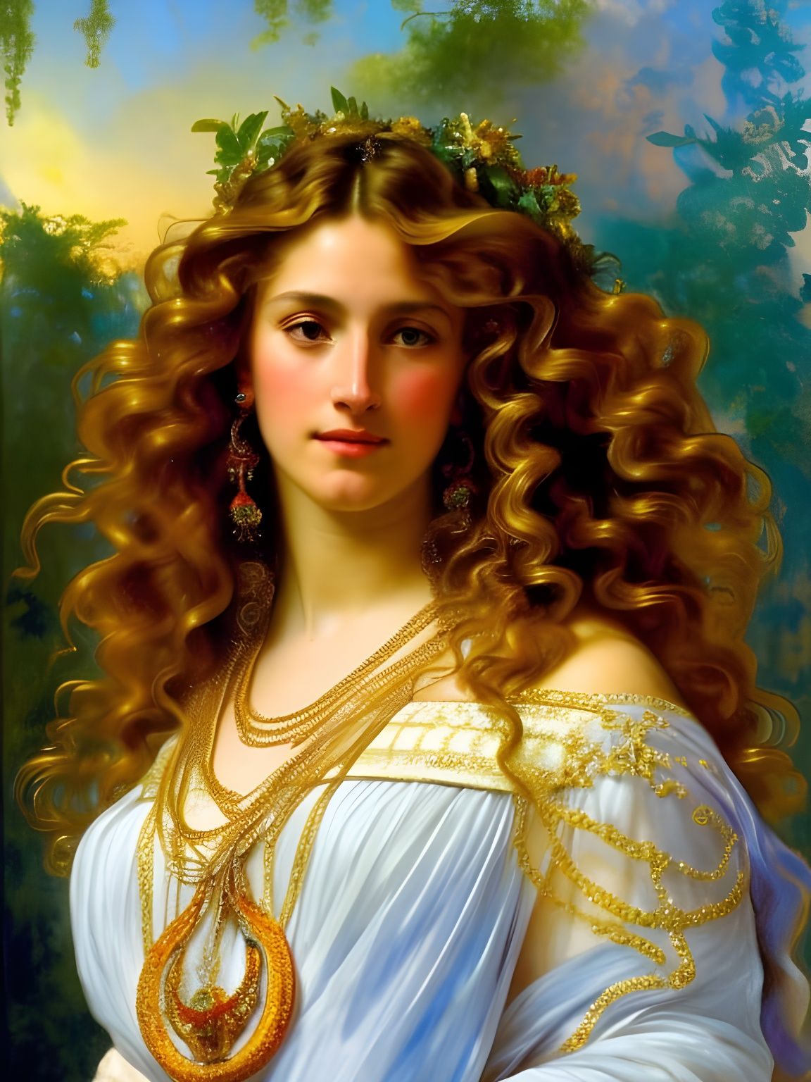 Female Jesus Christ Portrait in Hyperrealistic Style