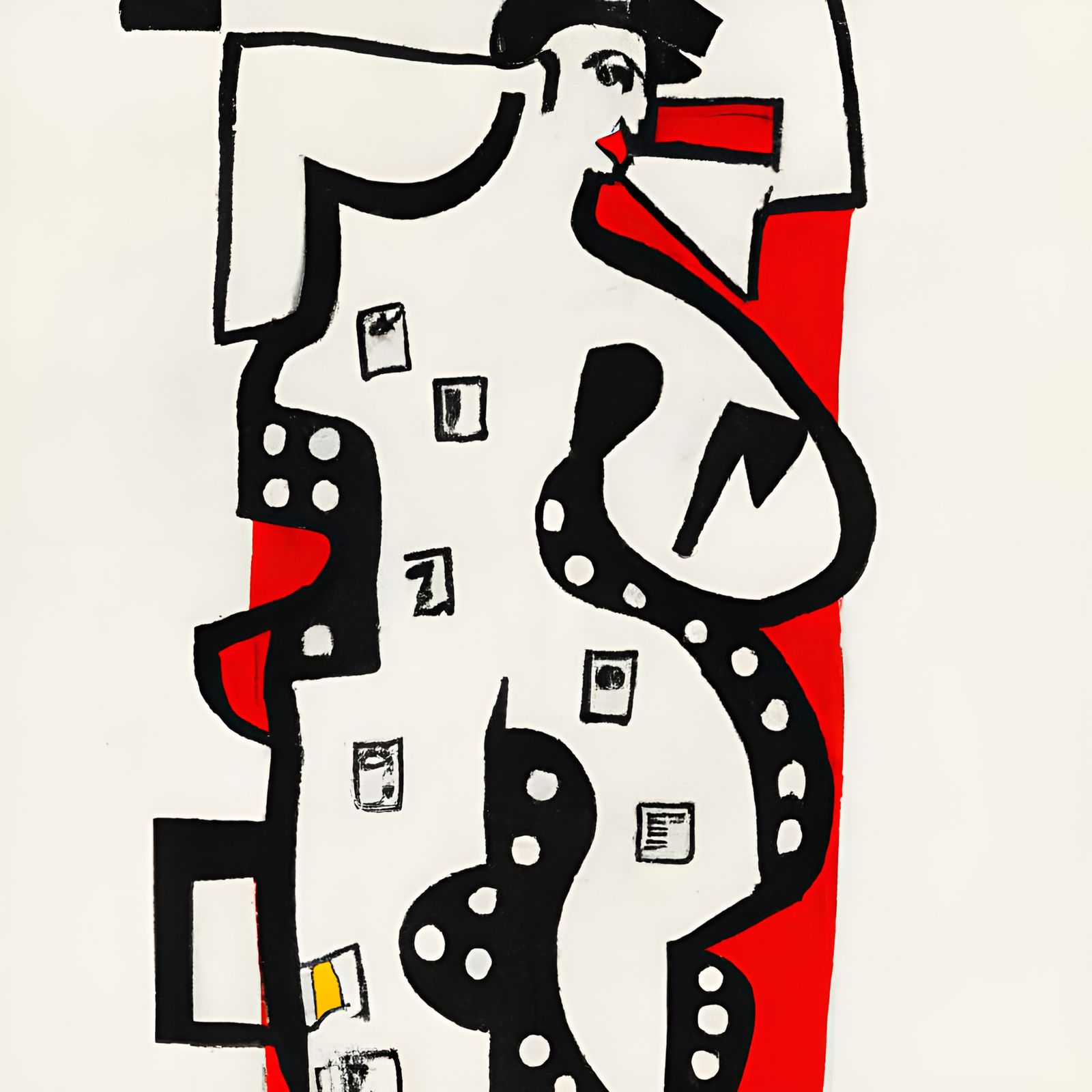 Geometric Figure Drawing Inspired by Berlin Nightlife