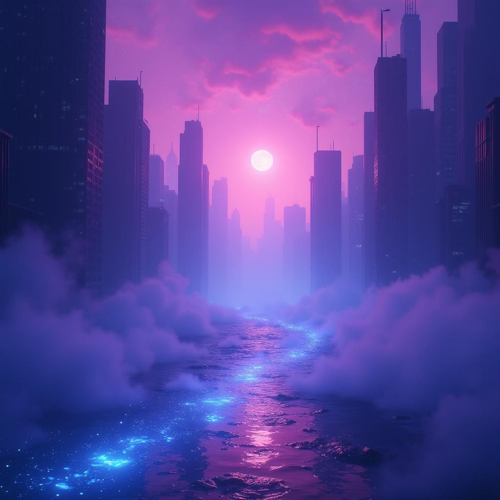 Mystical Aurora Borealis in Dreamlike Color Fields