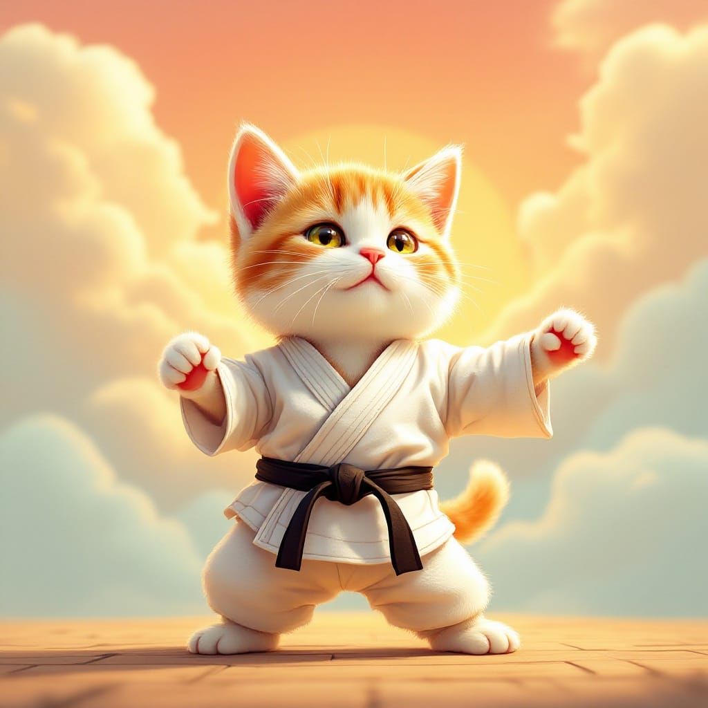 Hyperrealistic Anime Cat Warrior