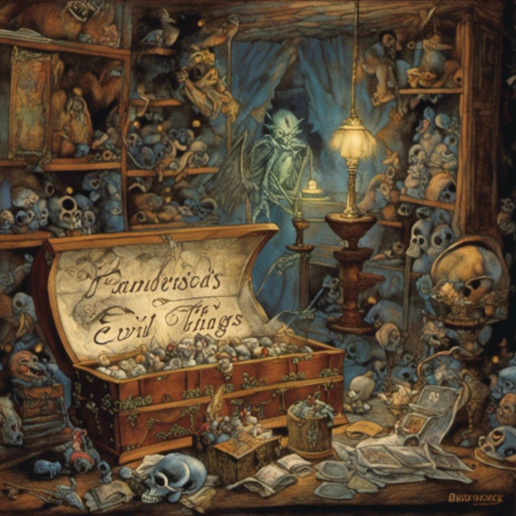 Pandora's Box Unleashing Evils in Horror Style