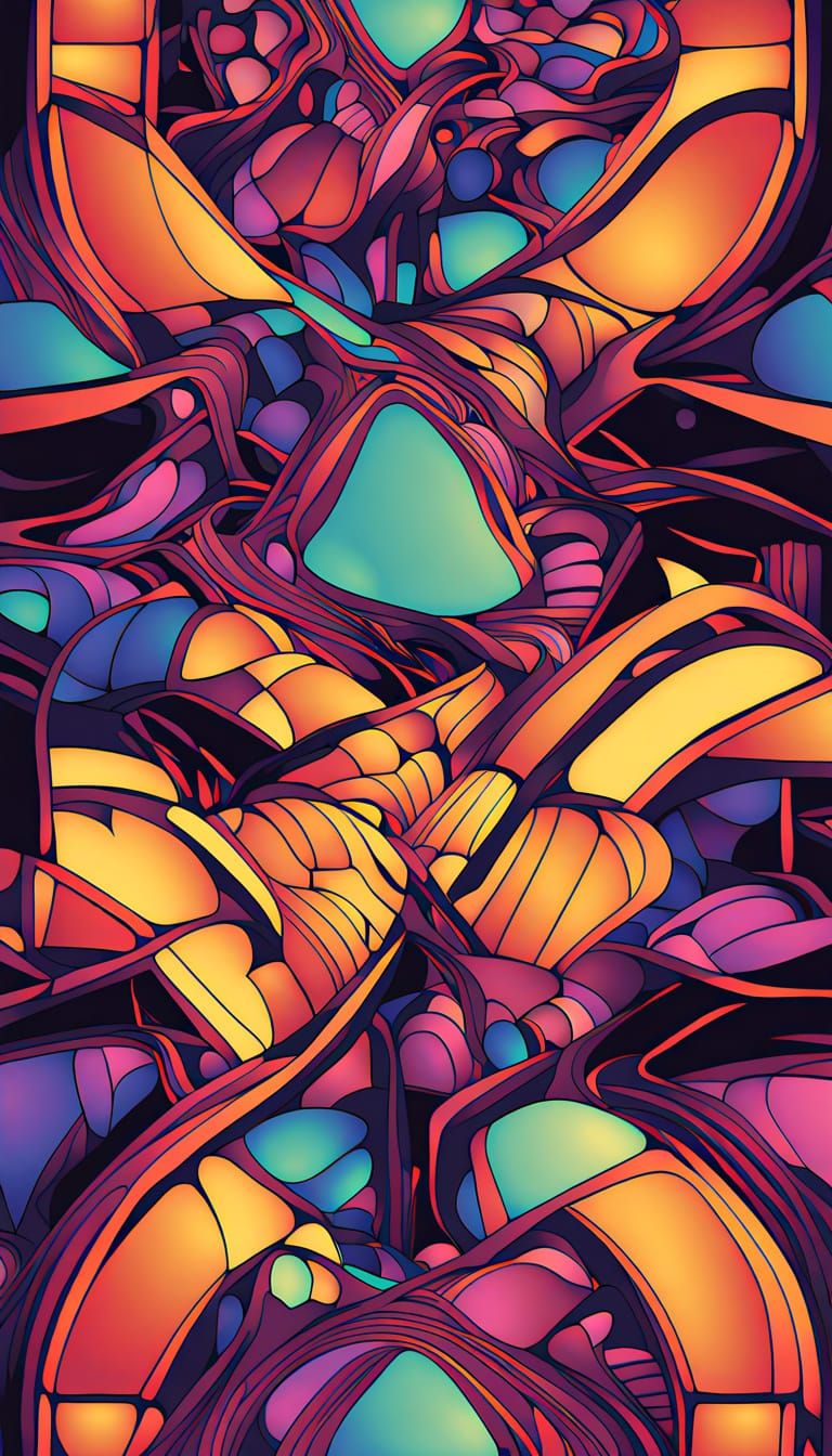 Extrapolate and Illustrate Four Separate Distinct op-Art Images to Focus And Attract The Eye while Stimulating Serotonin...