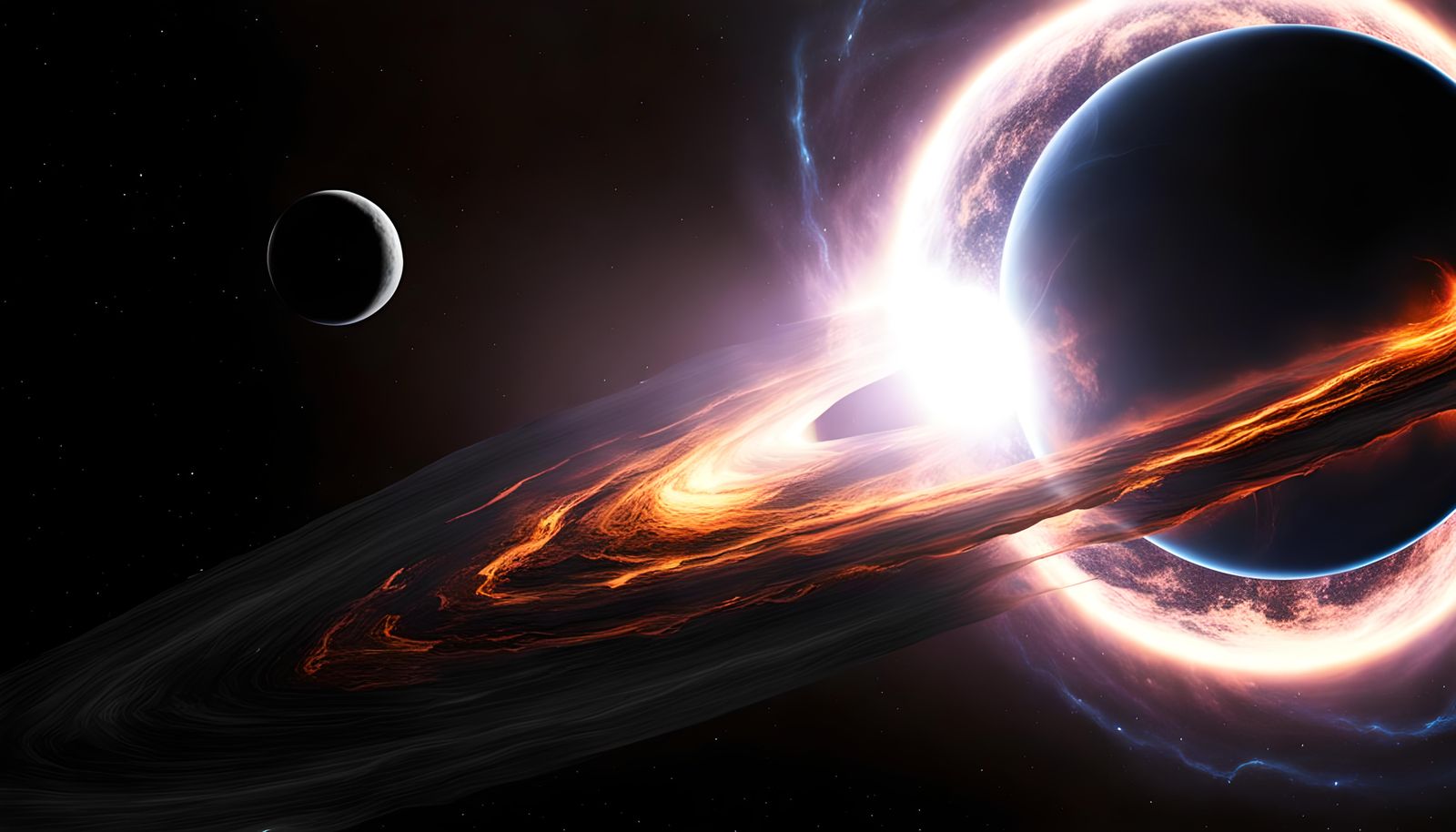 Exoplanet Engulfed by Black Hole