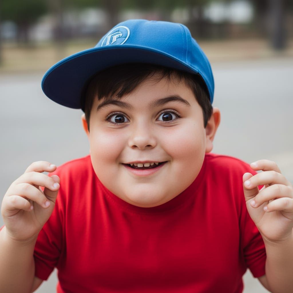 Playful Brazilian Child Portrait in Photo-Realism