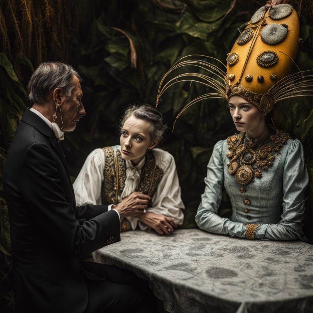 Exotic Aliens Celebrate in Surreal Restaurant: Masterpiece