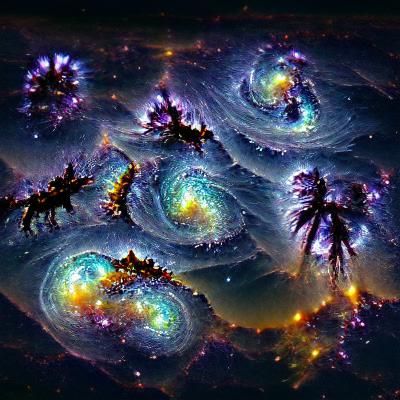 Galactic Fractal Art: Infinite Cosmic Patterns