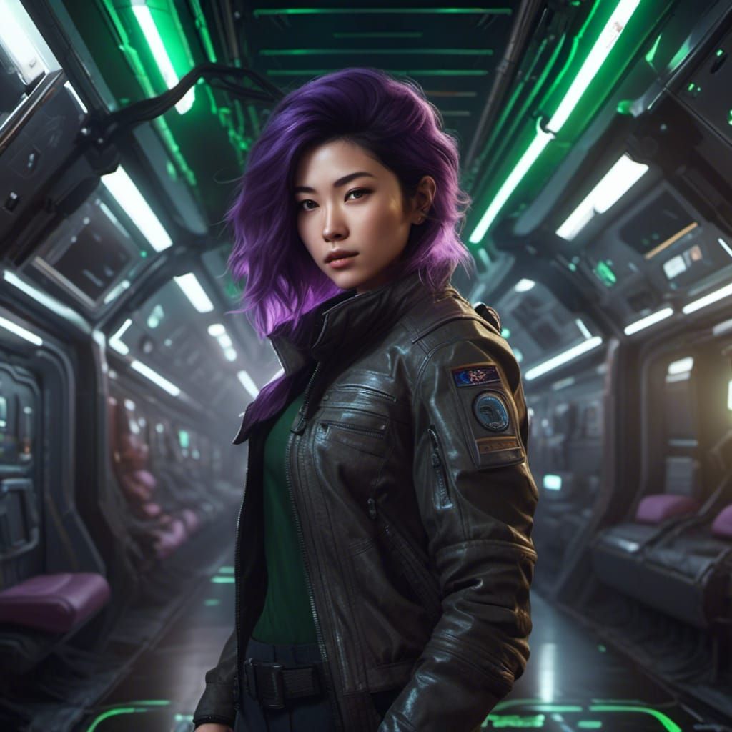 Photorealistic Image of Natasha Liu Bordizzo With Lightsaber