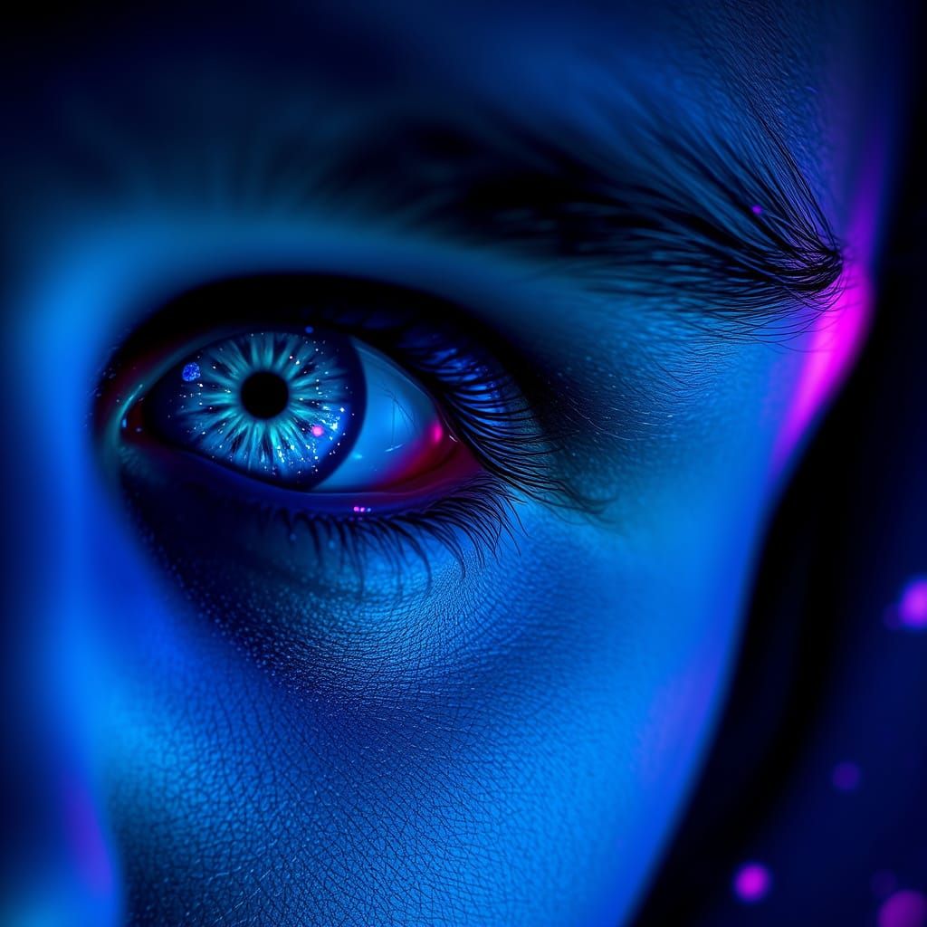 Celestial Eyes in Hyperrealistic Portrait