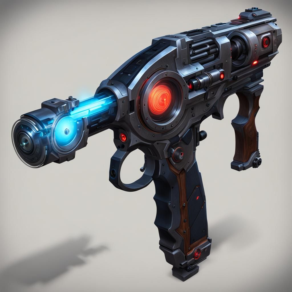 Clockwork Wizard Plasma Pistol with Red Dot Sight