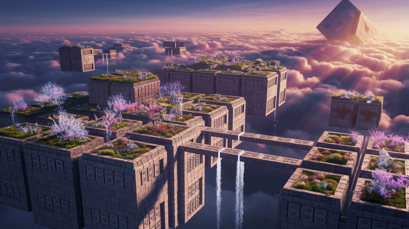 Floating Archipelago in a Breathtaking Fantasy Sky