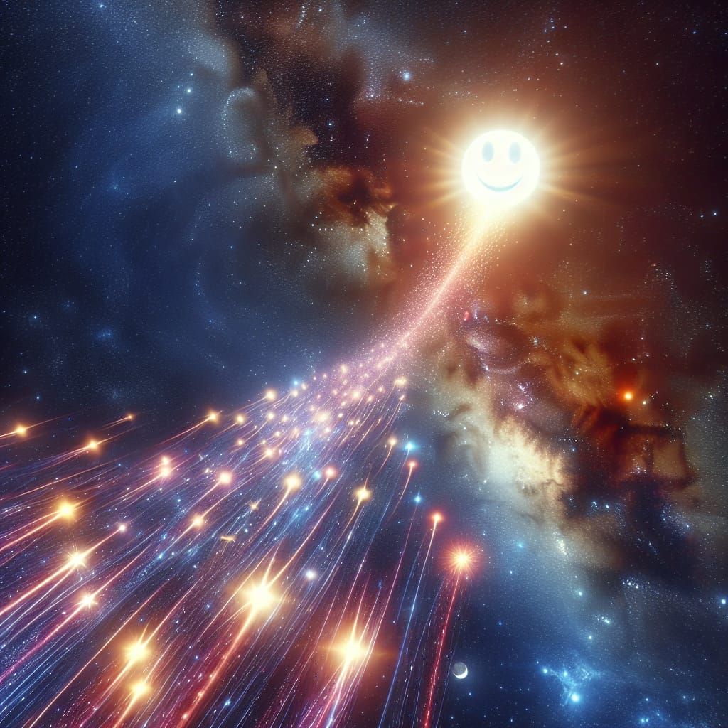 Ethereal Cosmic Smile Illuminates the Milky Way