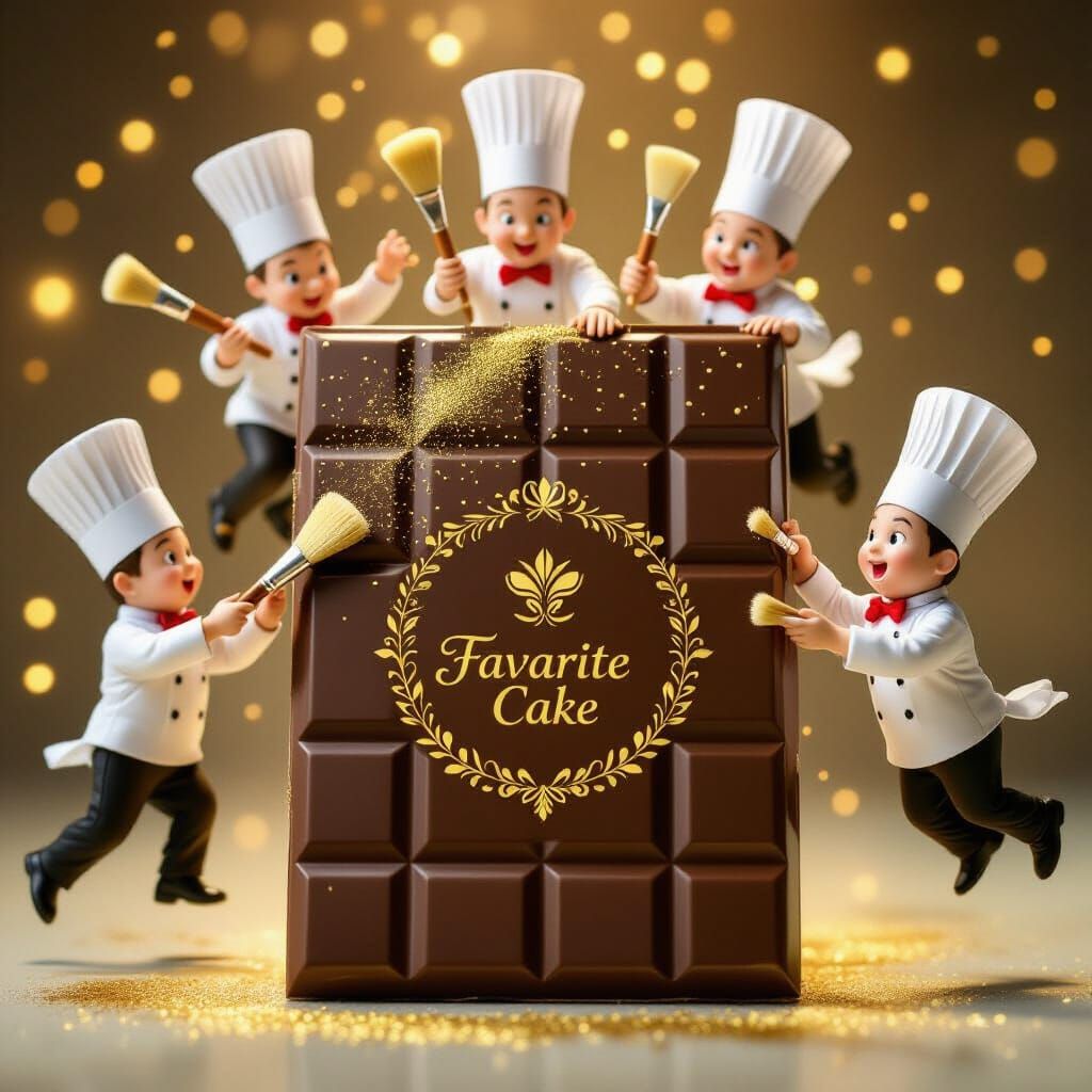 Tiny Chefs Dust Chocolate Bar with Gold Powder