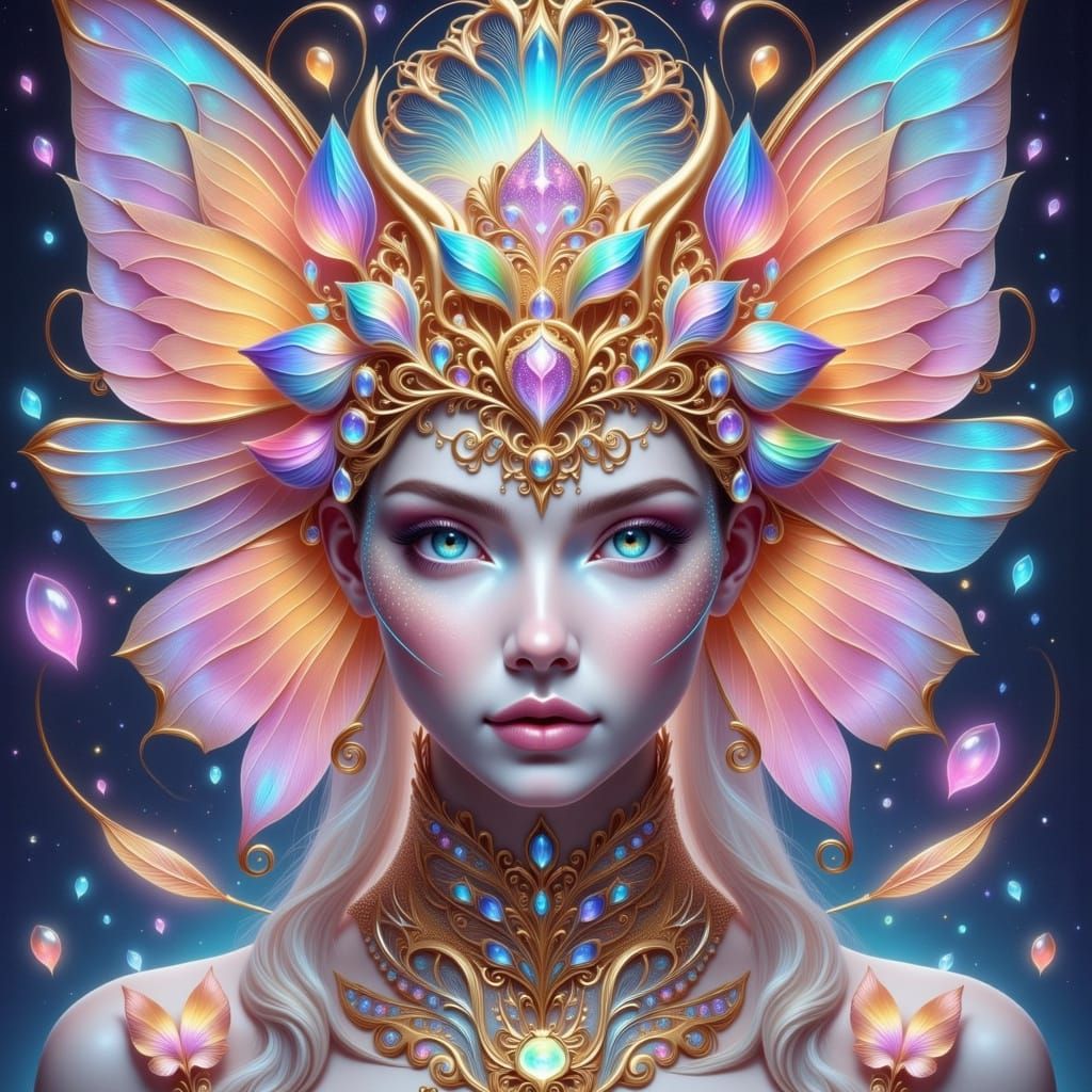 Whimsical Pearl Fantasy Art in Pastel Hues