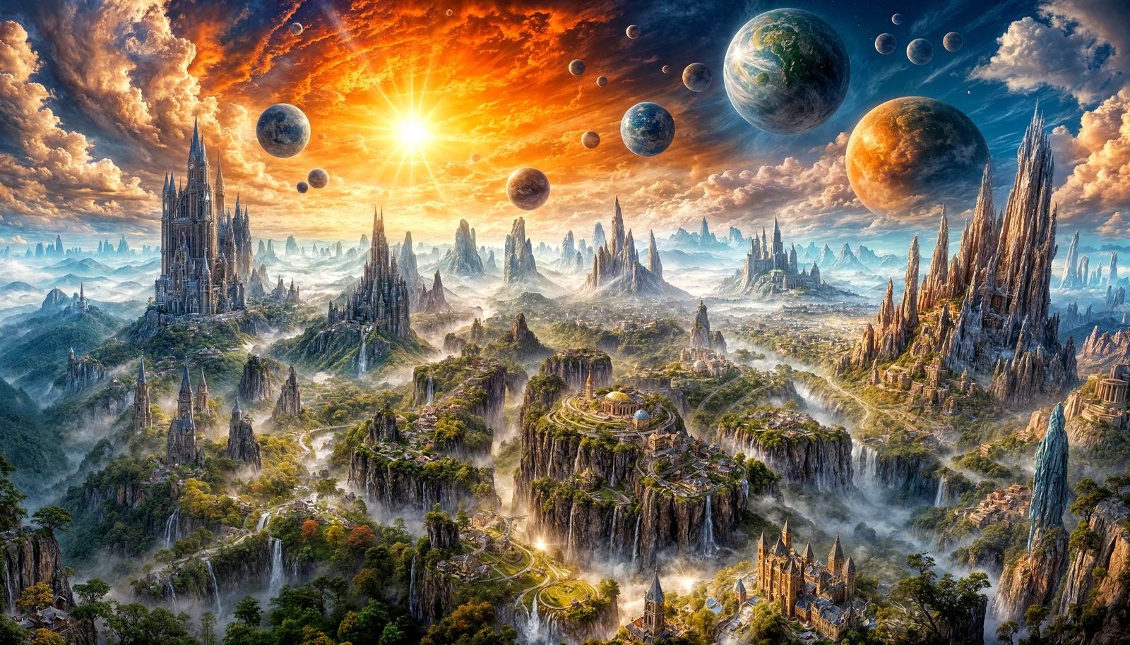 City in Crystal Hemisphere on Alien Planet
