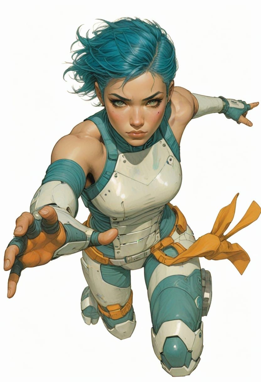 Future Martial Artist in Sci-Fi Armor