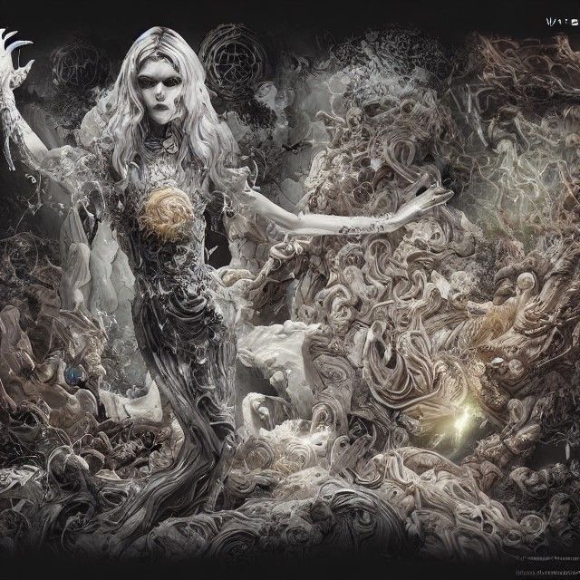 God Creates Planets of Chaos: Detailed Digital Art