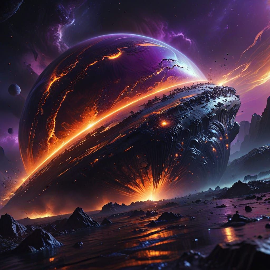 Colossal Alien Planet Rotates in Deep Space