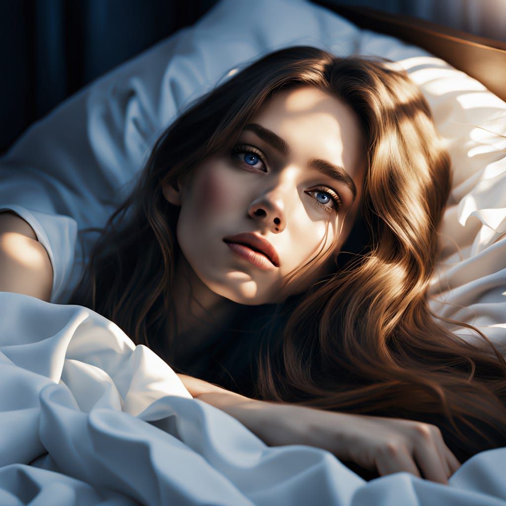 Hyper-Realistic Digital Portrait in Warm, Soft Light