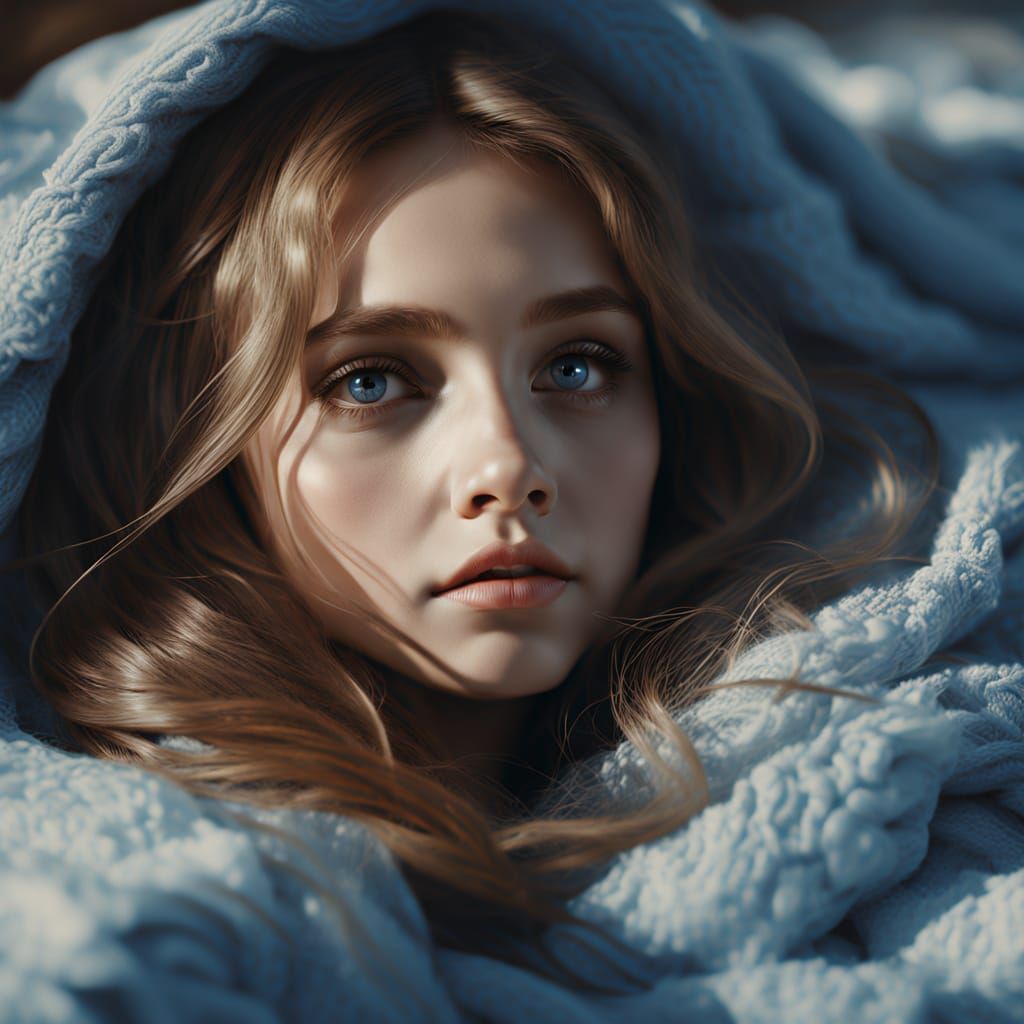 Intimate Portrait of a Woman in Soft Focus, Yigal Ozeri Styl...