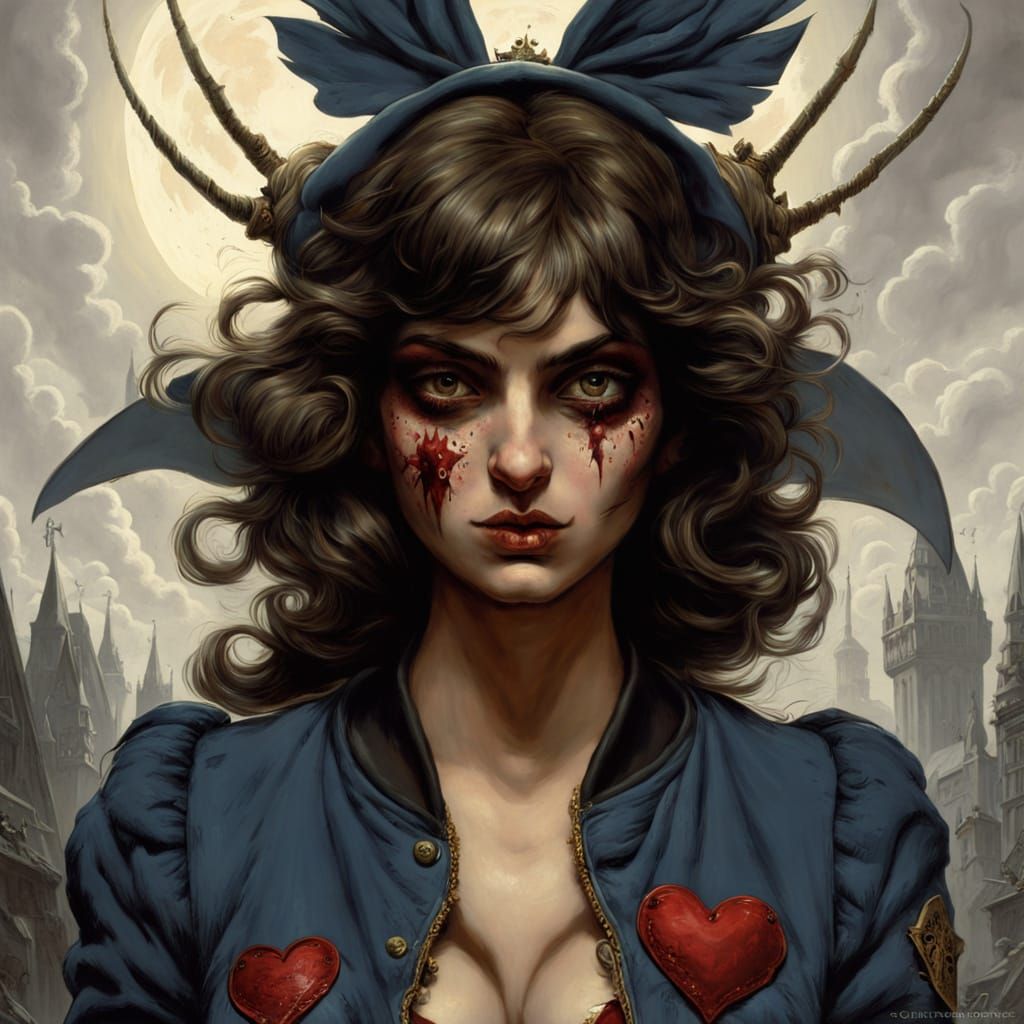 Dark Fantasy Horror Scene with a Love Bomber