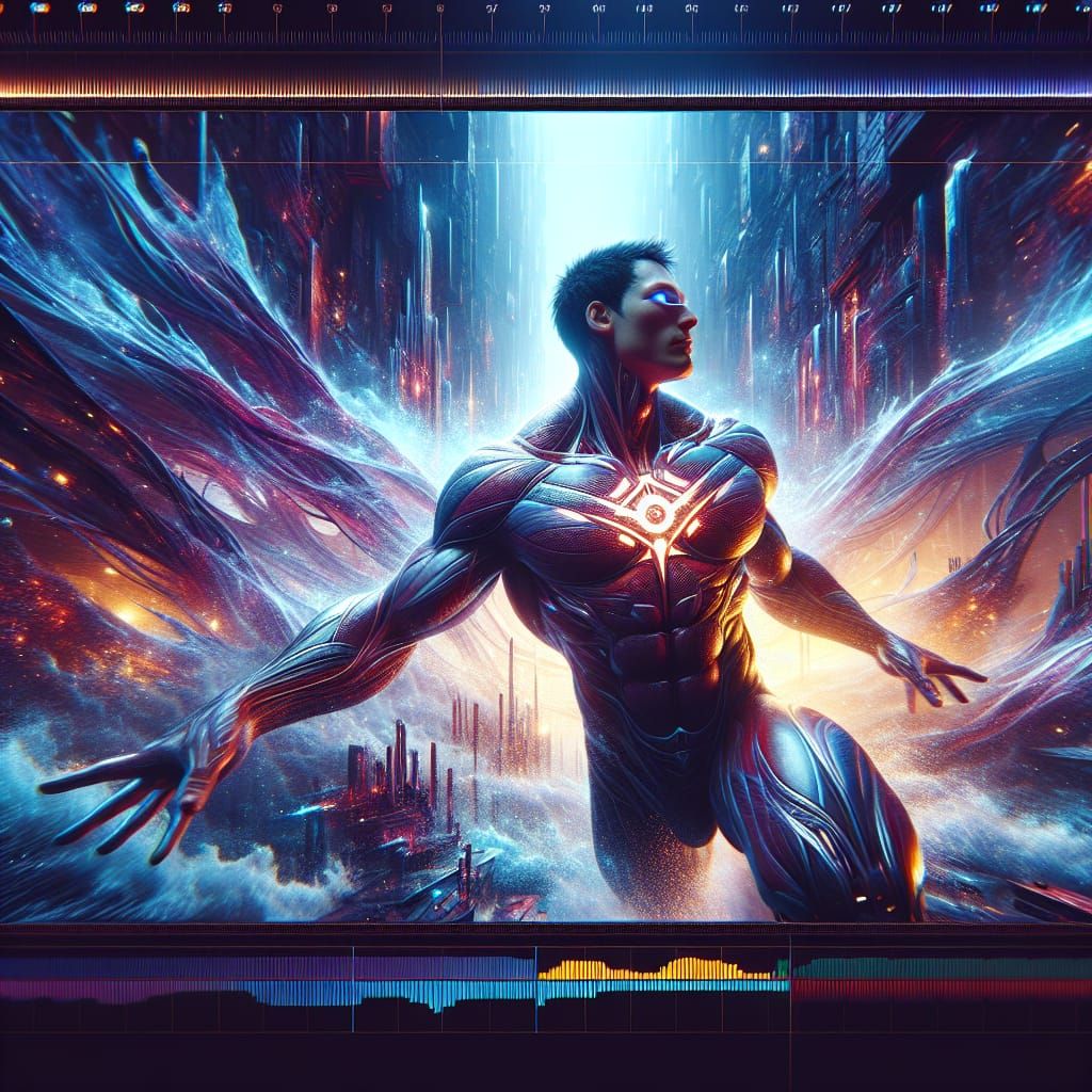 Superhero in Swimwear: Fantasy Concept Art