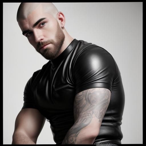 Tom of Finland Style Portrait of Muscular Man