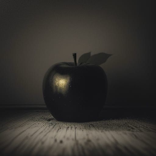 Surreal Apples in Dimly Lit Church