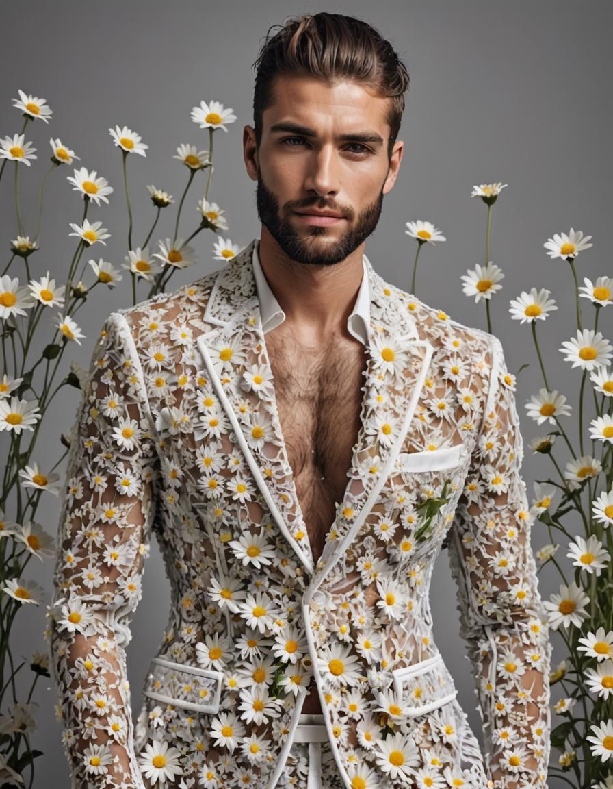 Daisy Suit: Edible Haute Couture Portrait