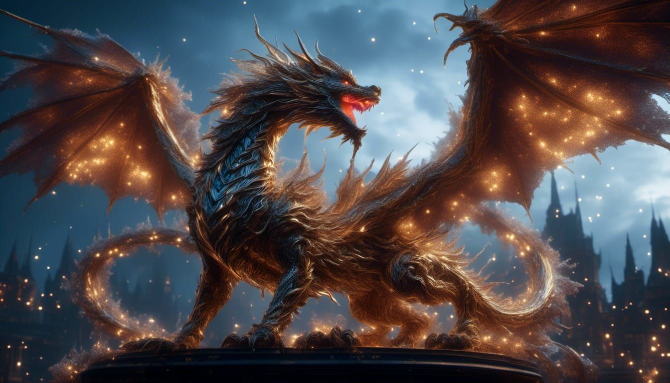 Prismatic Lightning Dragon in Unreal Engine 5