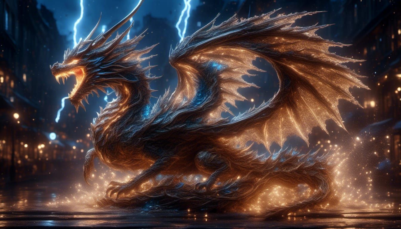 Prismatic Lightning Dragon in Unreal Engine 5