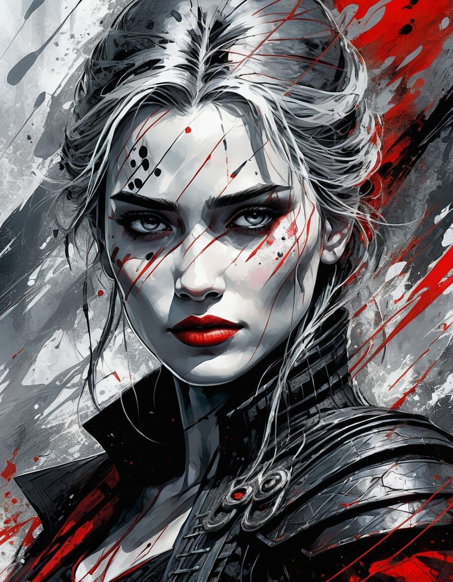 Elsa in Abstract Comic Book Art Style