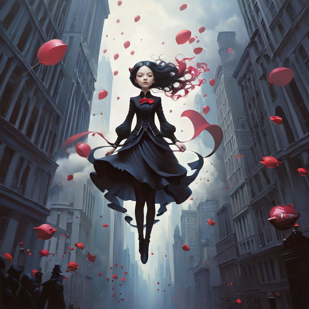 Surreal Figures in Pop Surrealist Style