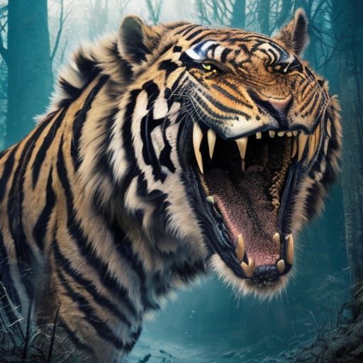 Fearsome, Gothic Monster Wields Massive Blade in Mystical Re...