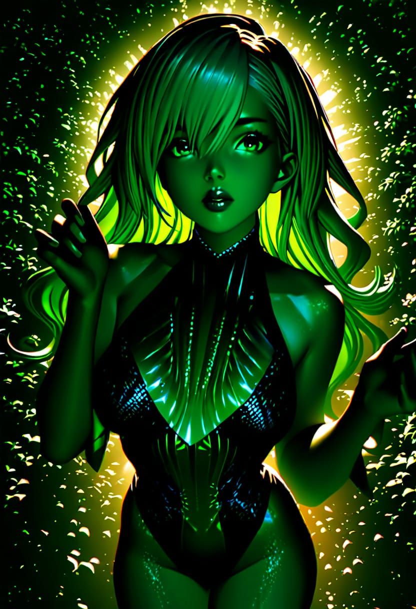 Surreal Woman Basks in Golden Hour Light