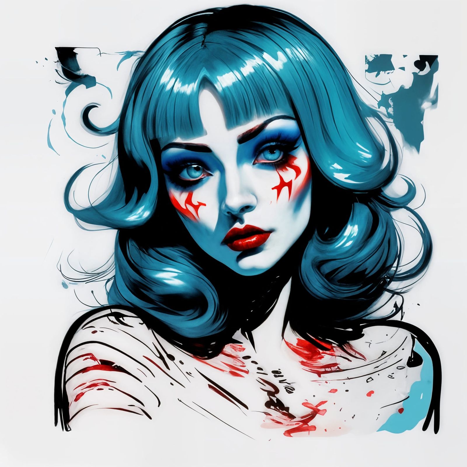 Pastel Portrait of Snow White in Awe