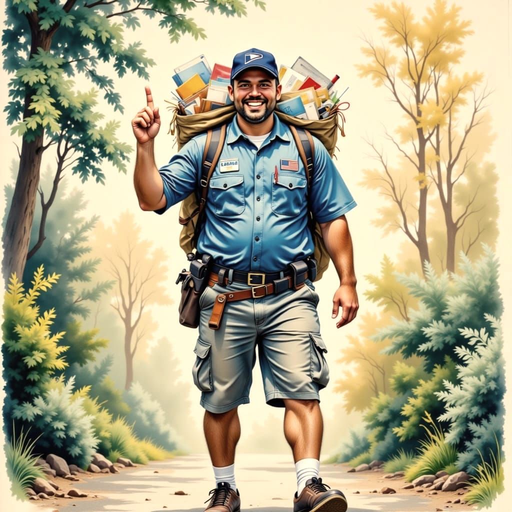 Stylish Mailman Greets Spring in Colorful Portraits