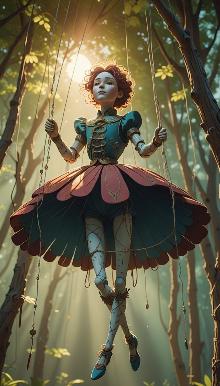 Marionette in Whimsical Ghibli-Inspired 3D Animation