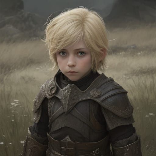 Skyrim-Inspired Blond Orphan Boy Portrait