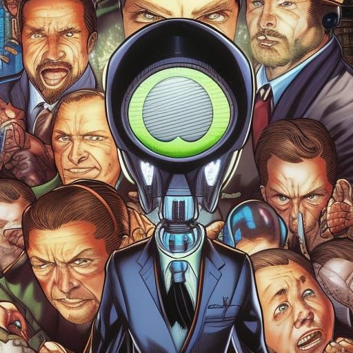 Pocketwatchers Invasion: Comic Book Art Illustration