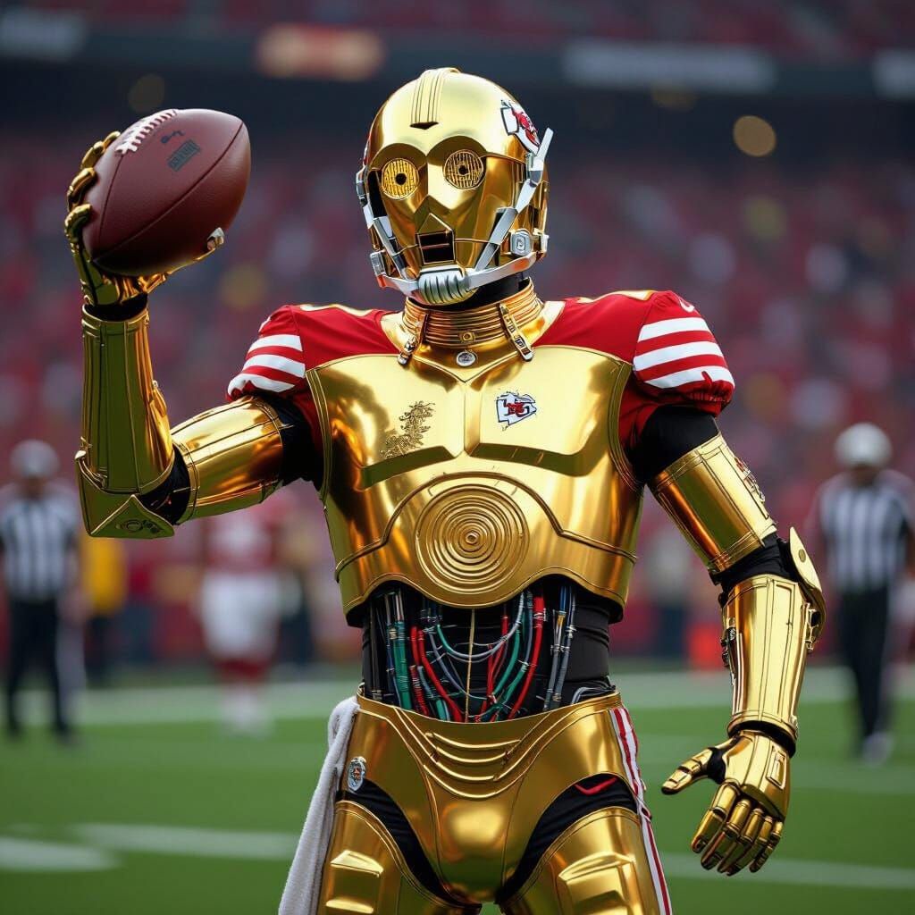 C3PO as Travis Kelce Touchdown Celebration