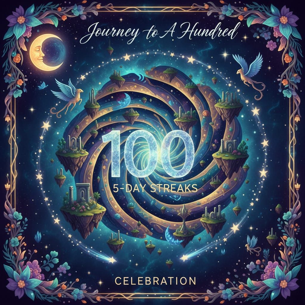 Magical Galactic Celebration Poster for 100 Streaks