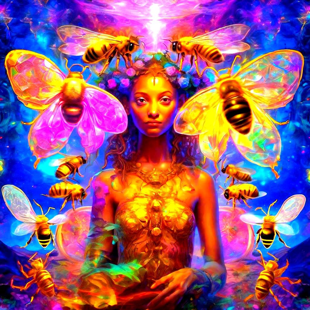 The "Thias", bee nymphs who used honey for prophecies.