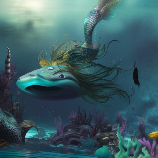 Mermaid City: Underwater Fantasy in 8k Resolution