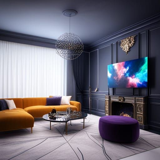 Fantastical High-Tech Home Decor in Detailed Matte Painting