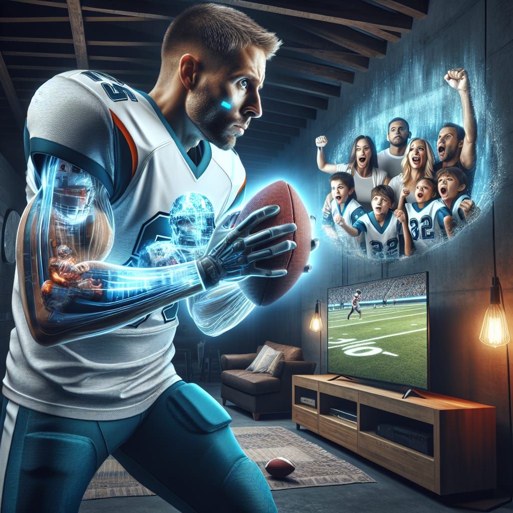 Surreal Footballer's Emotional Moment of Devotion