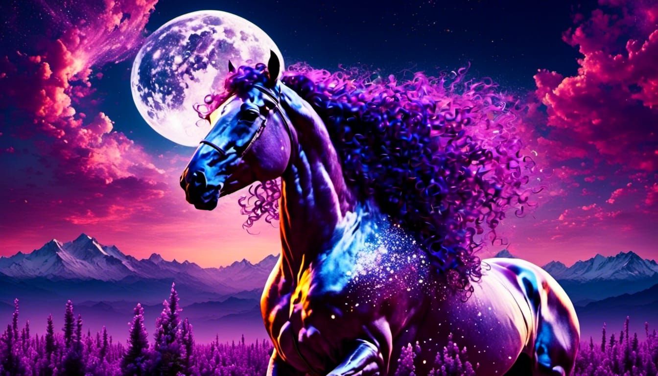 Enchanted Mythical Irish Centaur in Ethereal Glowing Garment...