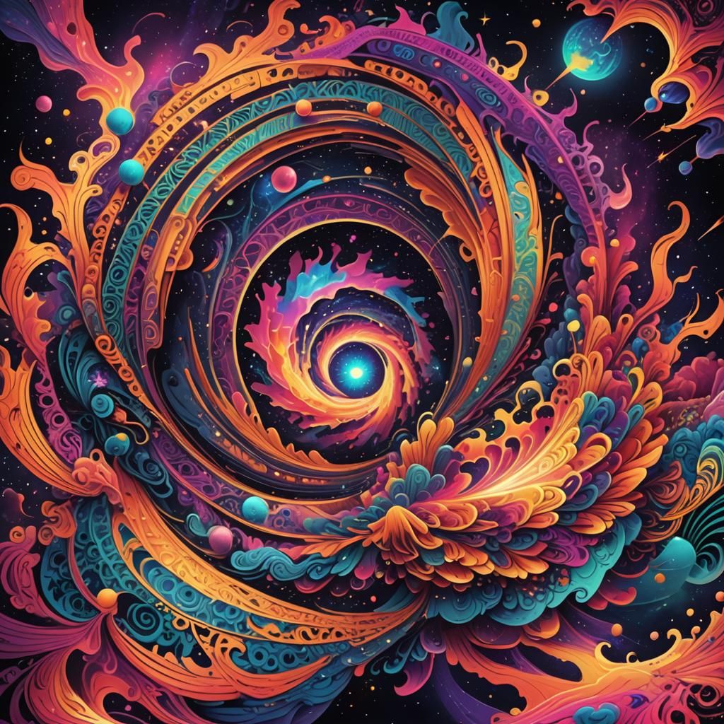 Hyperrealistic Wave Function Through Zentangle Portal