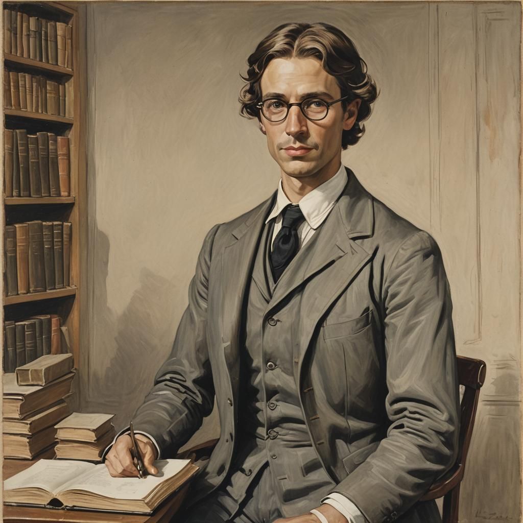 Librarian Portrait in a Franco-Belgian Comics Style