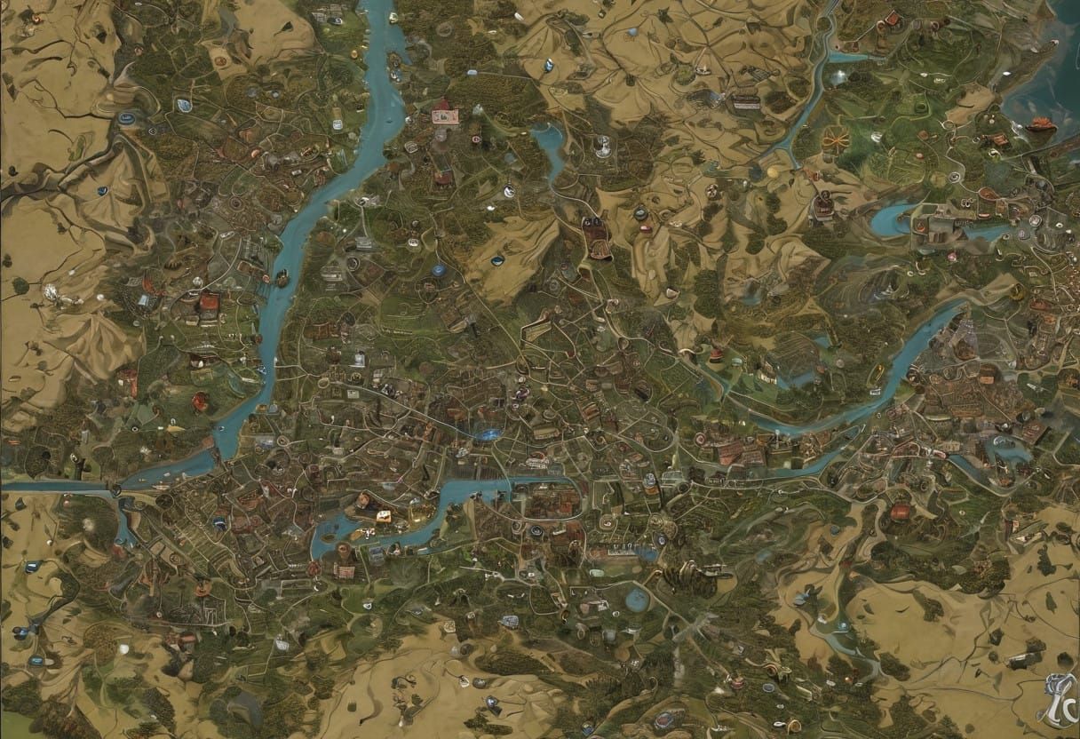 Medieval Fantasy Realm with Dark Kingdom Lyriell